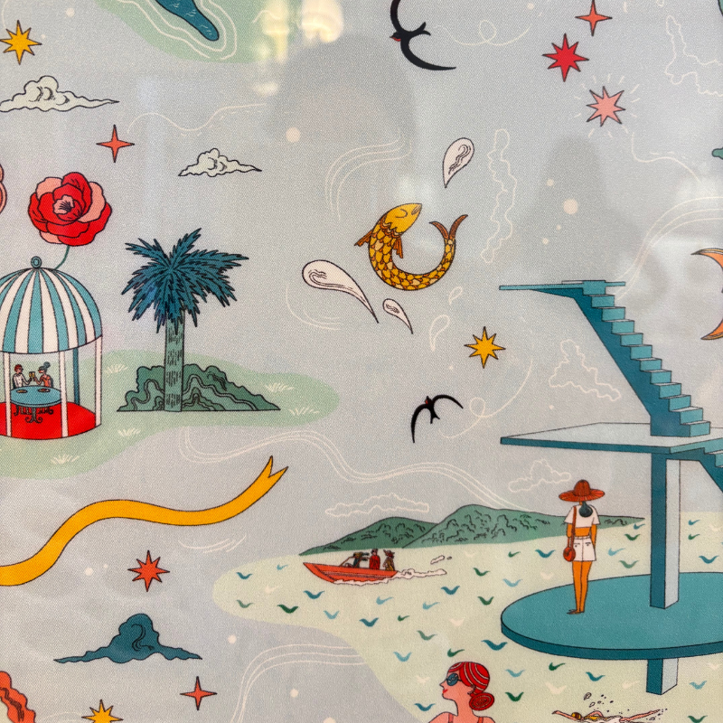 Blue Lago Di Como Scarf