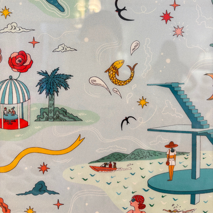 Blue Lago Di Como Scarf