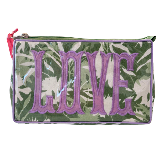 Green and Purple Cosmetic Bag