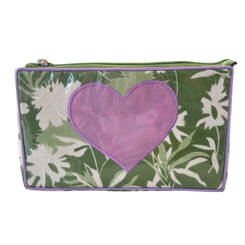 Green and Purple Cosmetic Bag