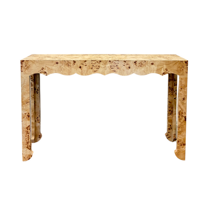 Scallop Burl Console Table