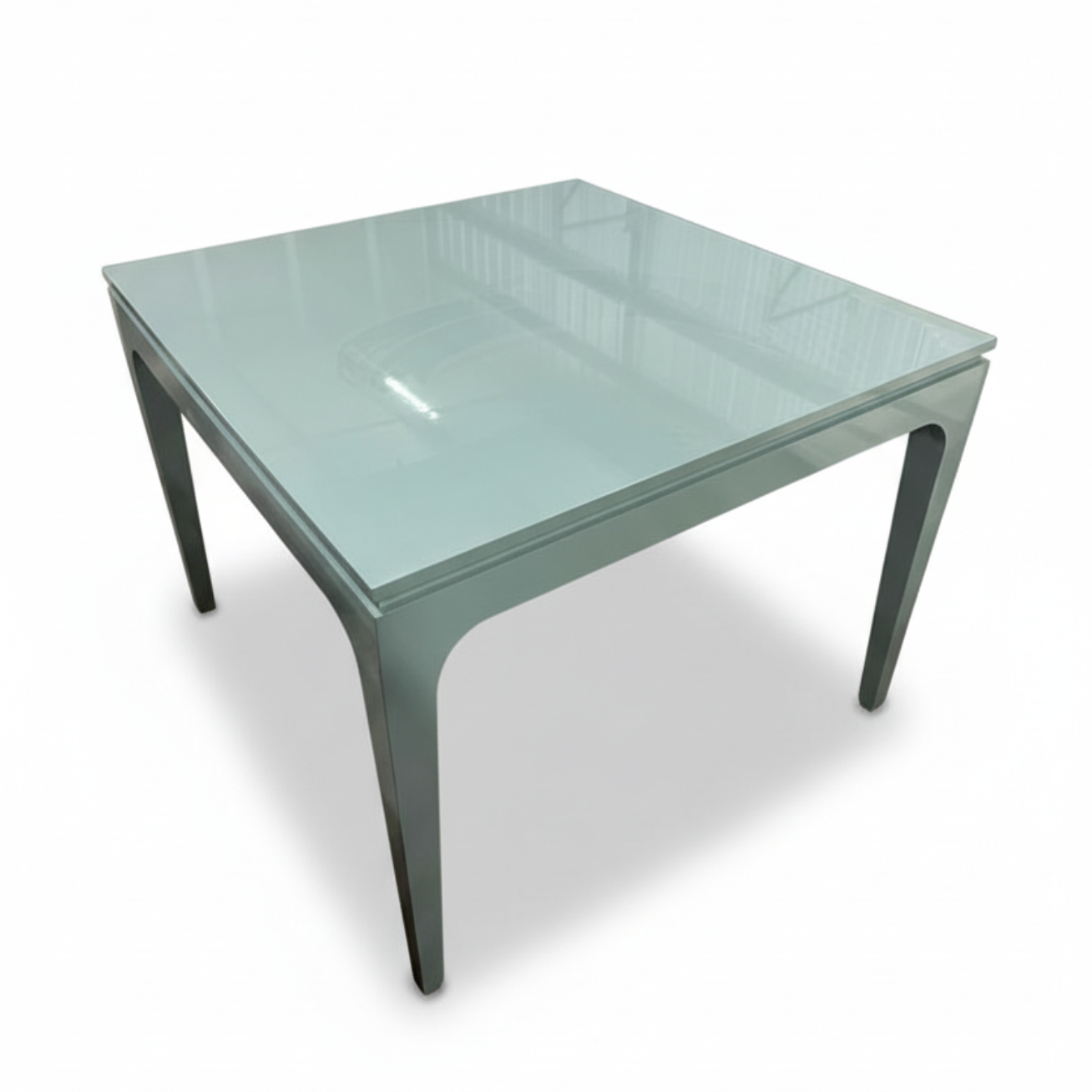 Lacquer Game Table in Oval Room Blue