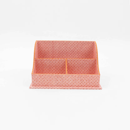 Wave Letter Sorter Block Print in Red Dot Grid