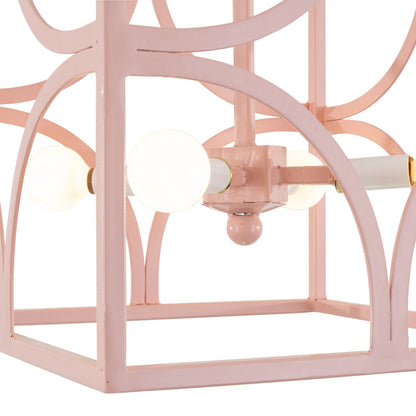 Geo Chandelier in Baby Pink