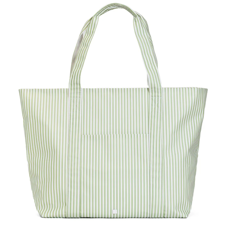 Jumbo Tote in Sage Pimlico Stripe