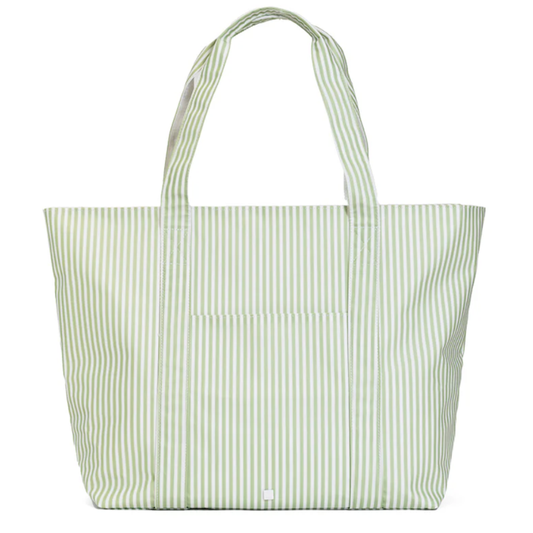 Jumbo Tote in Sage Pimlico Stripe