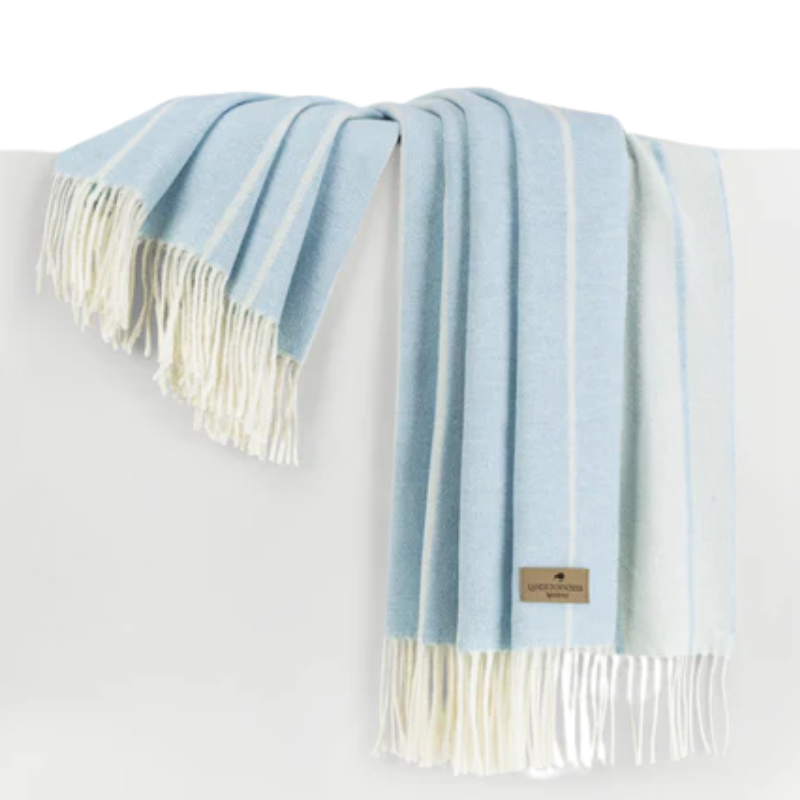 Reversible Striped Throw Blanket