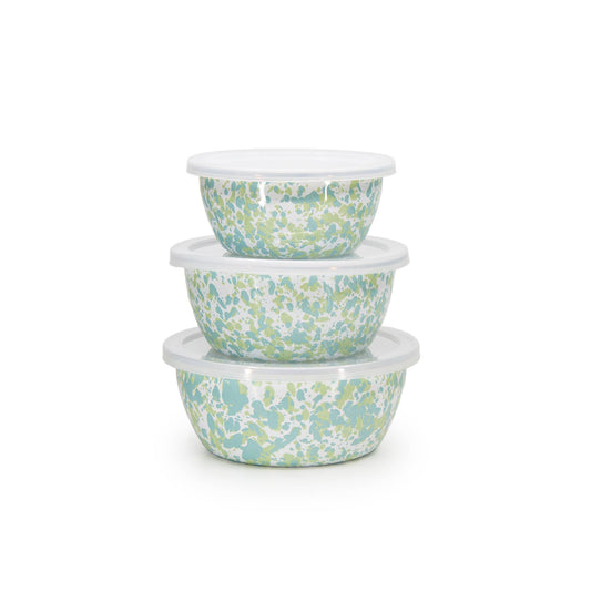 Enamelware Jardin Nesting Bowls, Set of 3