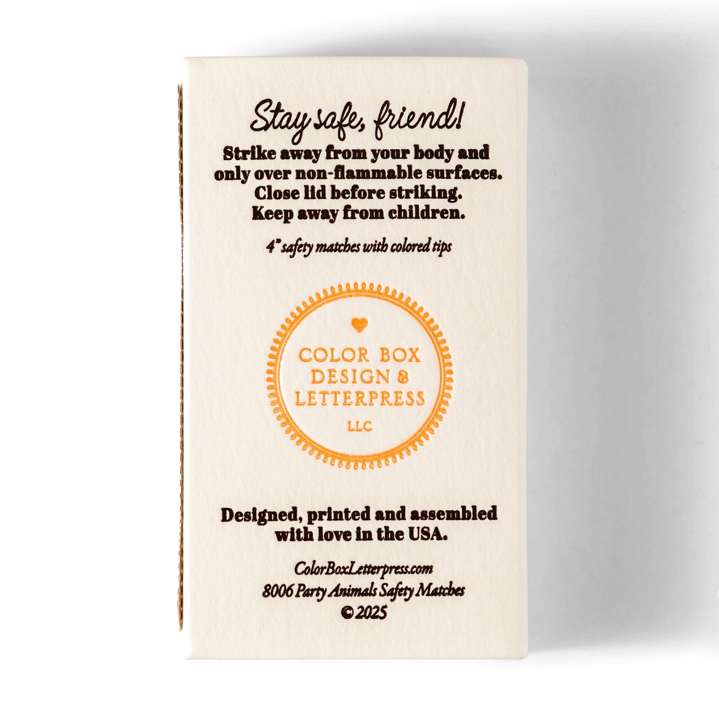 Party Animals Safety Matches