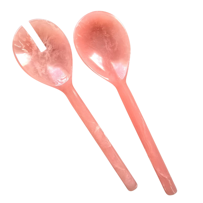 Pink Resin Salad Servers