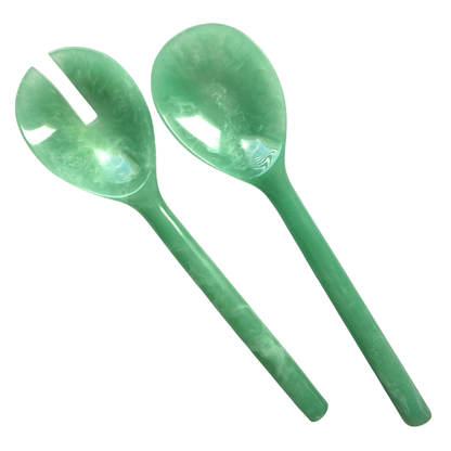 Teal Resin Salad Servers