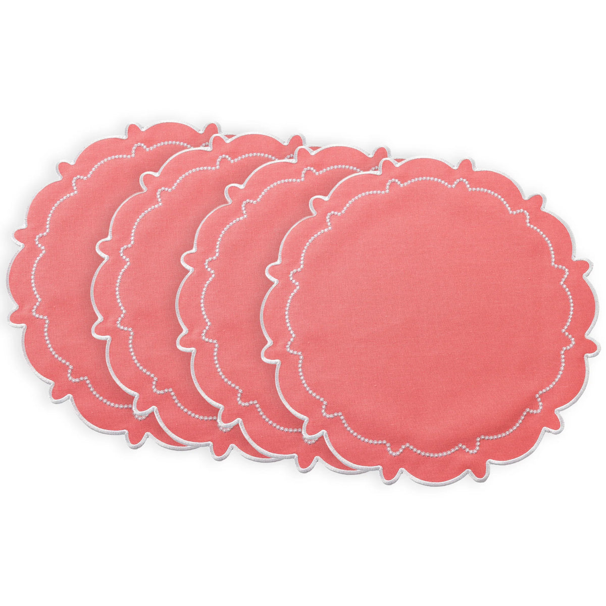 Set of 4 Scalloped Edge Placemats