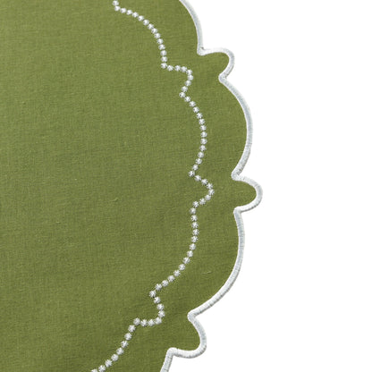 Set of 4 Scalloped Edge Placemats