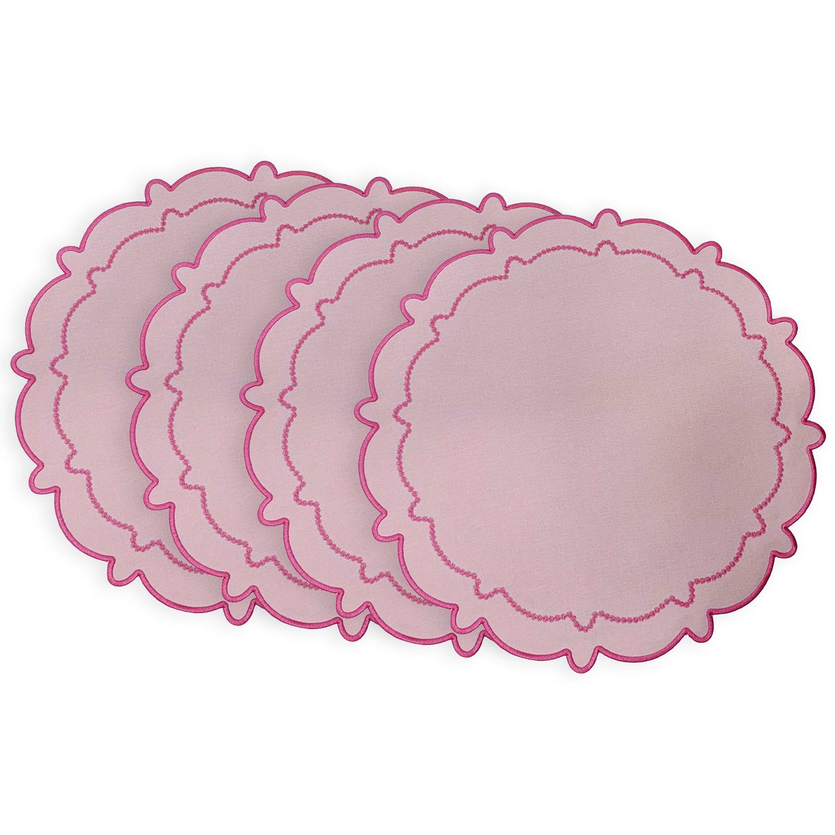Set of 4 Scalloped Edge Placemats