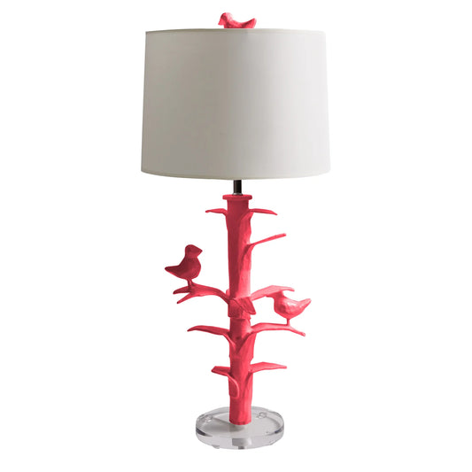 Sarah Bird Lamp in Pink