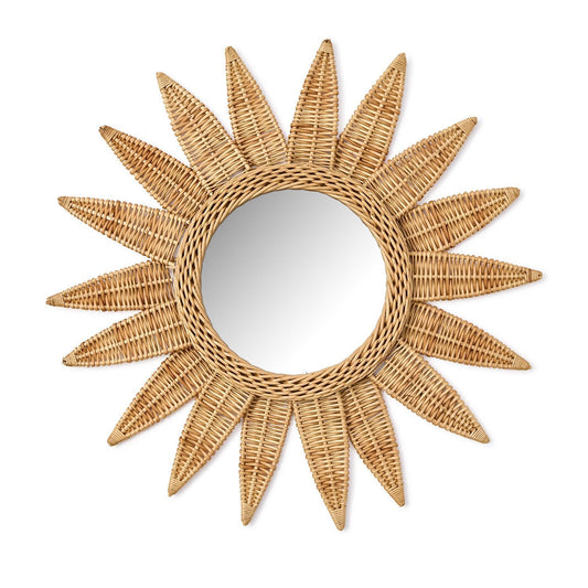 Sunburst Wicker Wall Mirror
