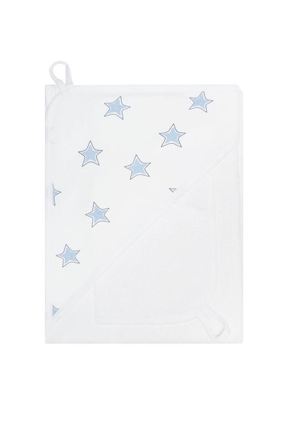 Blue Stars Hooded Towel Set