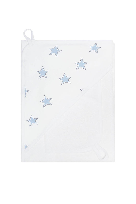 Blue Stars Hooded Towel Set