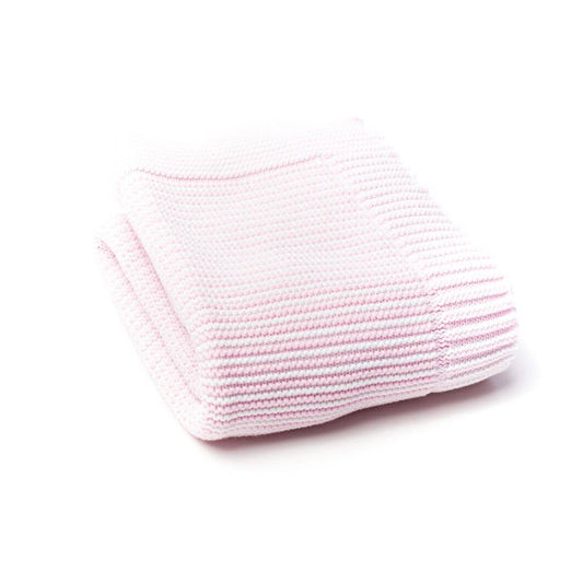 Pink and White Stripes Baby Blanket