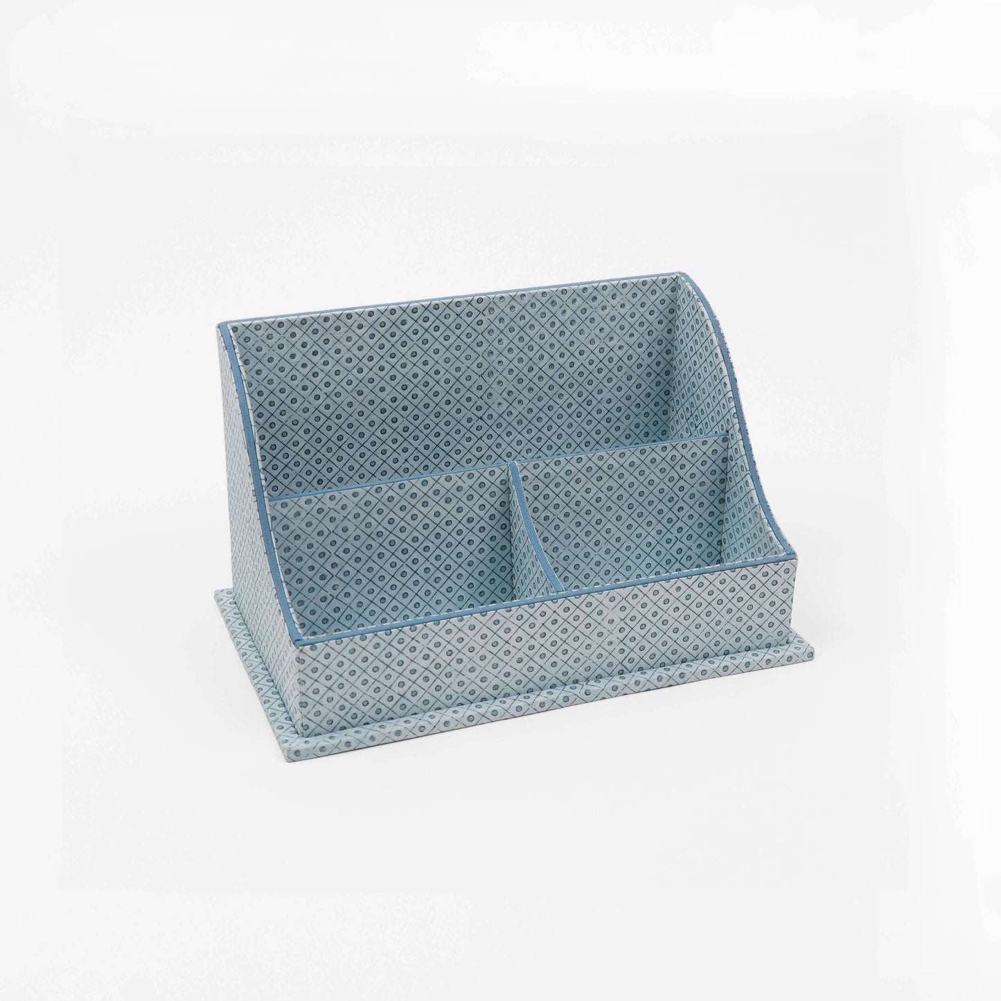 Blue Wave Block Printed Letter Sorter