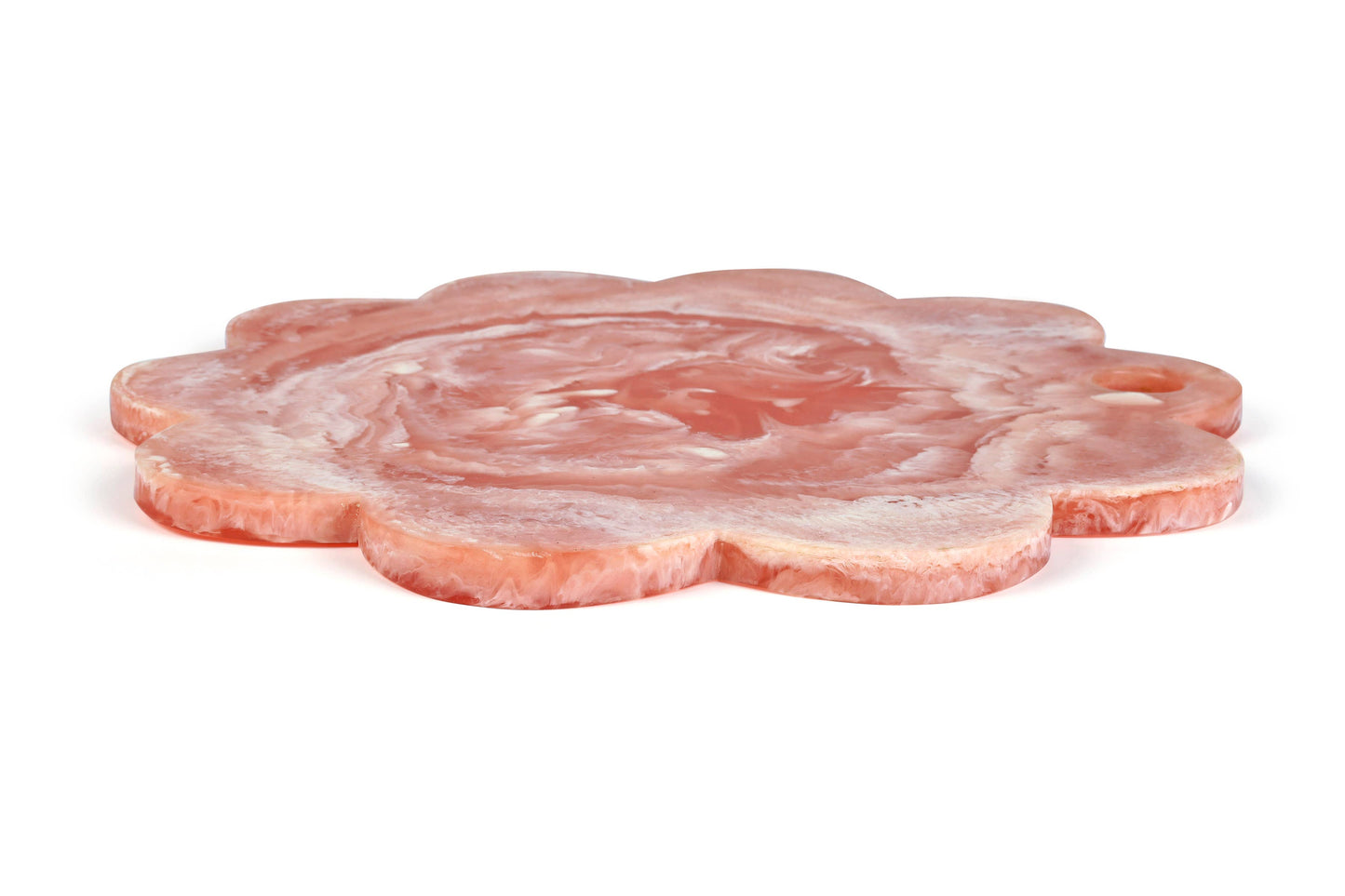 Pink Resin Scallop Charcuterie Board