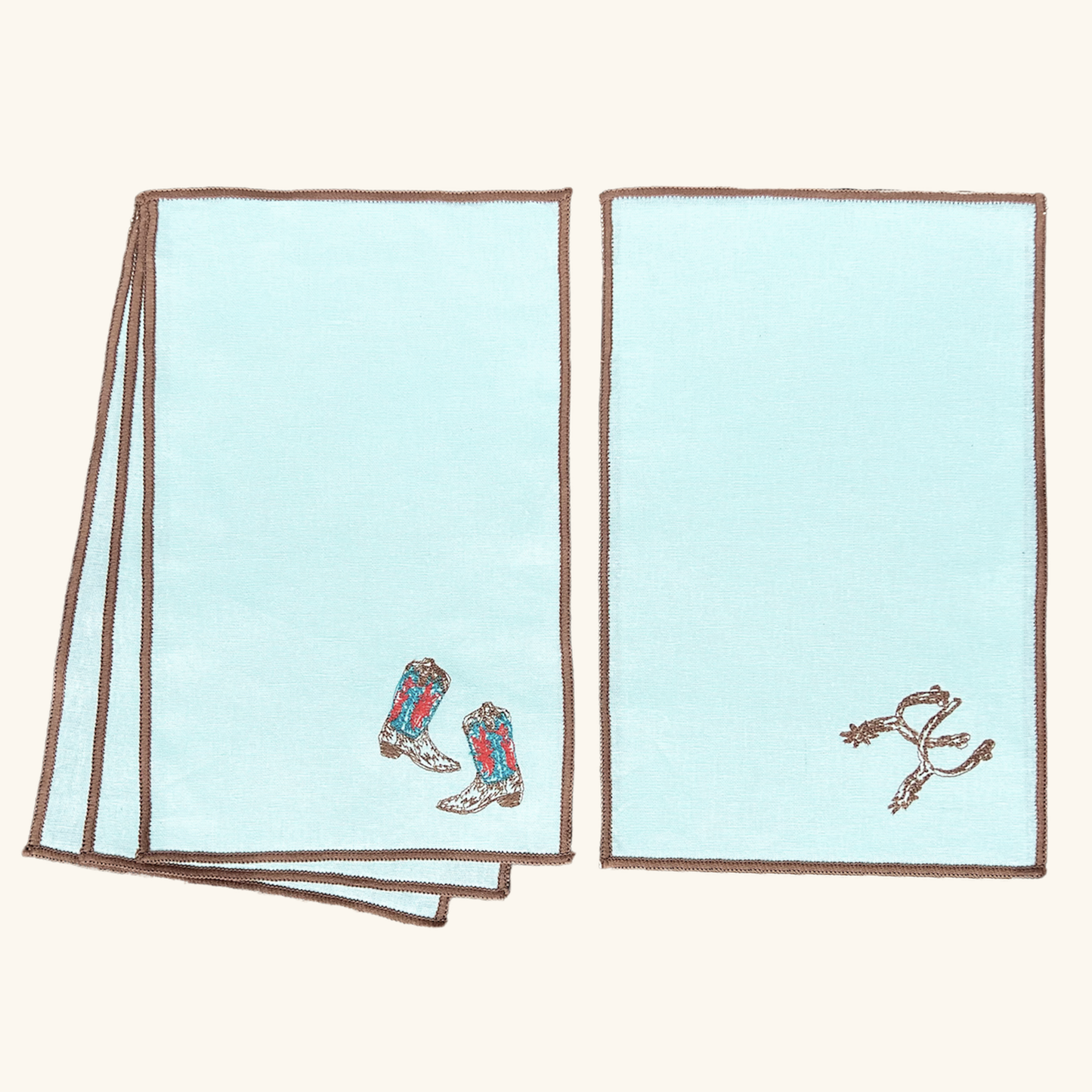 Boots & Spurs Cocktail Napkins, Set of 4