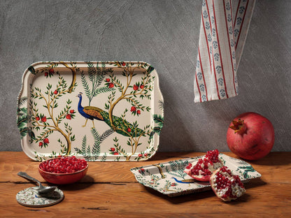 Metal Peacock Tray