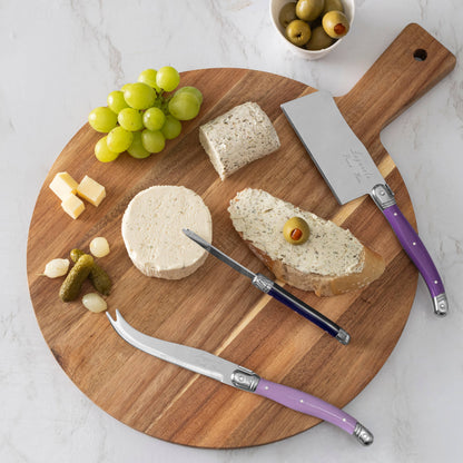 Set of 3 Cheese Knives in Plum Rose