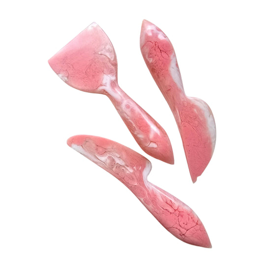 3-Piece Resin Cheese Knives Set in Pink