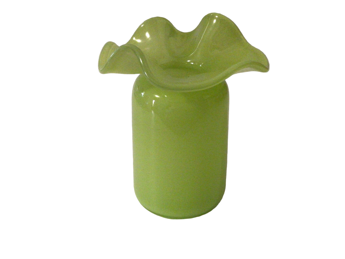 Ruffle Bud Vase in Light Green