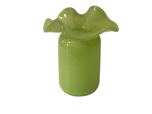 Ruffle Bud Vase in Light Green