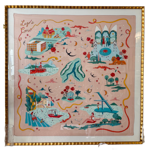 Pink Lago Di Como Scarf