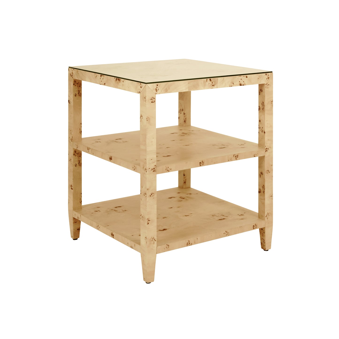 Amie Side Table in Burl Wood