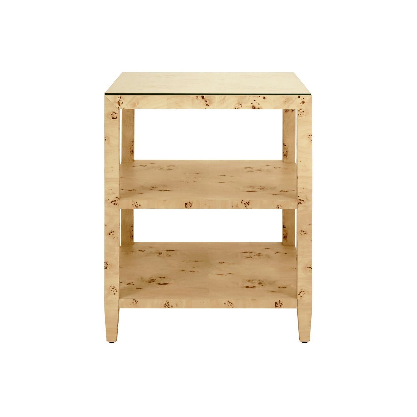 Amie Side Table in Burl Wood