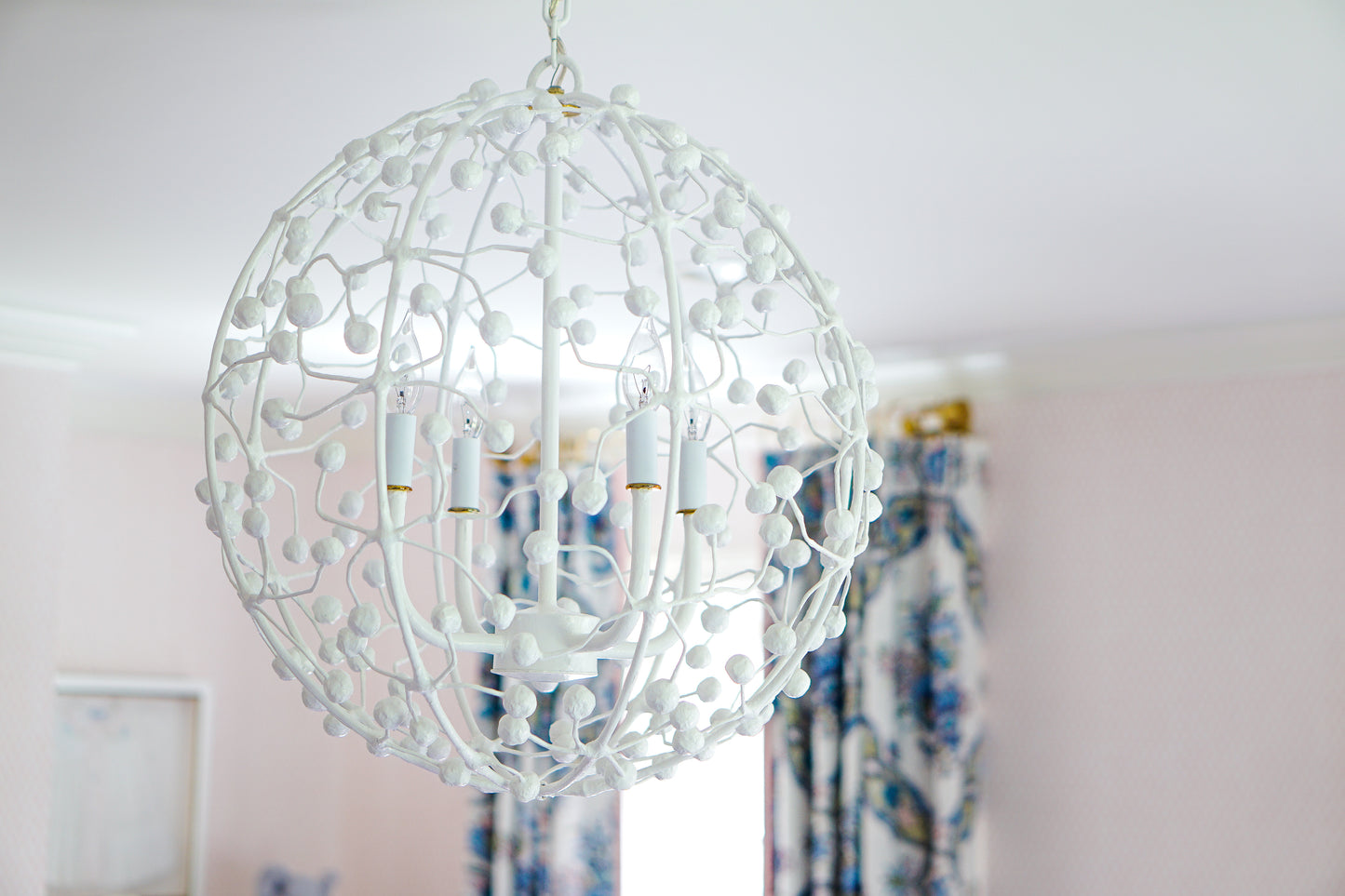 Whimsical Sphere Chandelier in White