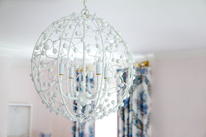 Whimsical Sphere Chandelier in White