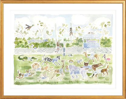 The "Football Zoo" Fine Art Print