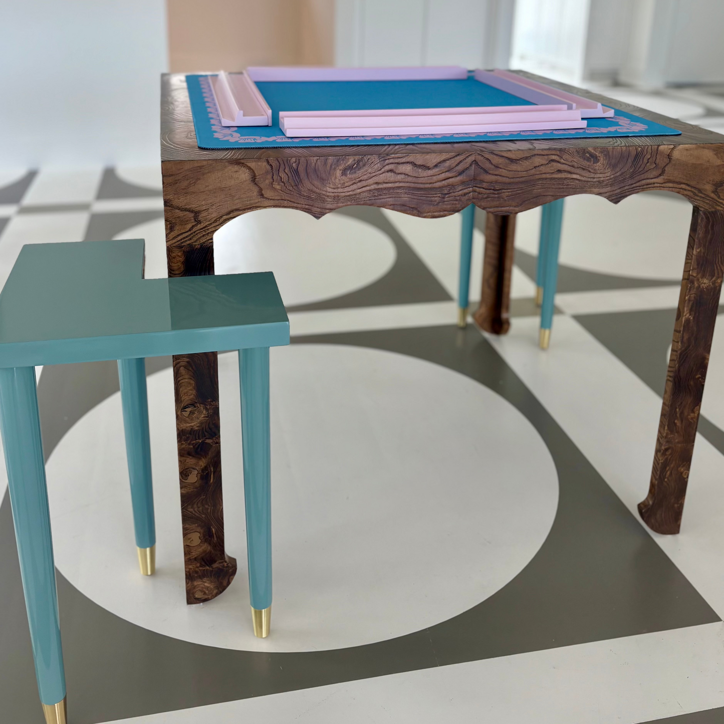 Scallop Burl Game Table