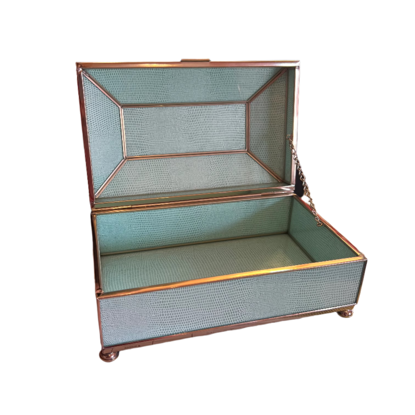 Lizard Skin Tea Box in Orange