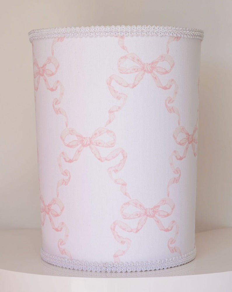 Ribbon Fabric Covered Wastebaskets