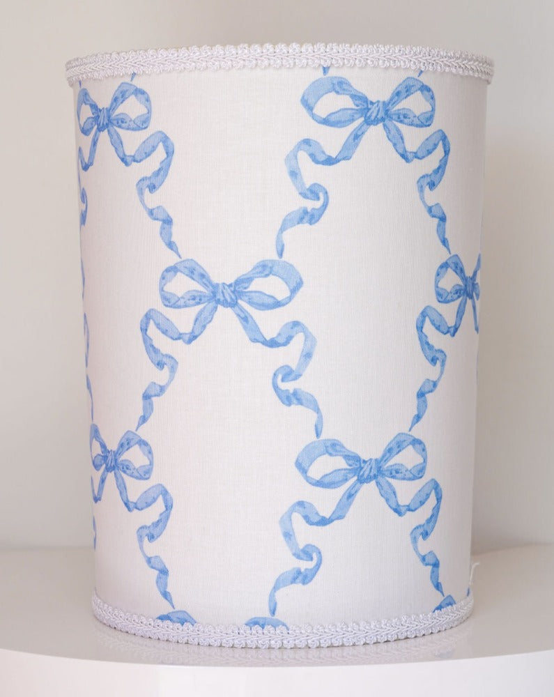 Ribbon Fabric Covered Wastebaskets