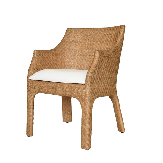 Noelle Basketweave Rattan Chair