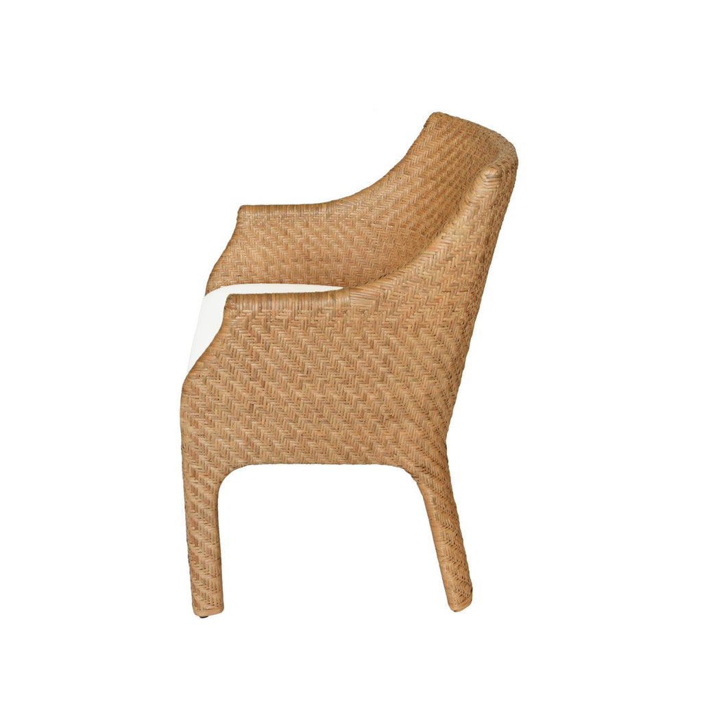 Noelle Basketweave Rattan Chair