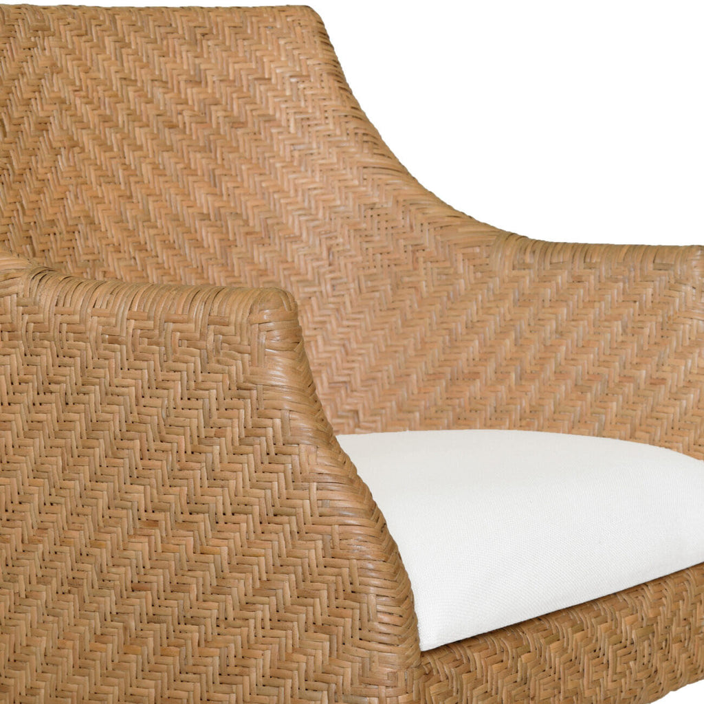 Noelle Basketweave Rattan Chair