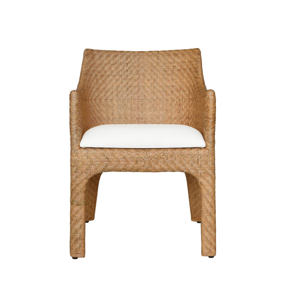 Noelle Basketweave Rattan Chair