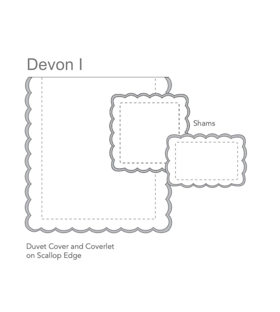 Devon I Scallop Trim Coverlet