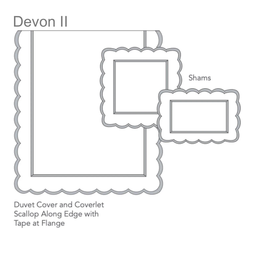 Devon II Scallop Trim Duvet