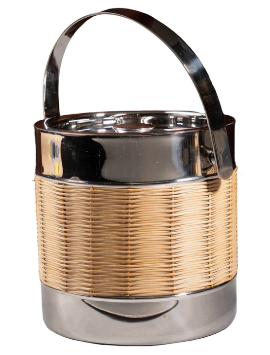 Woven Rattan Stainless Steel Ice Bucket