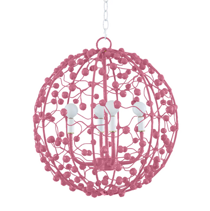 Whimsical Sphere Chandelier in Pink