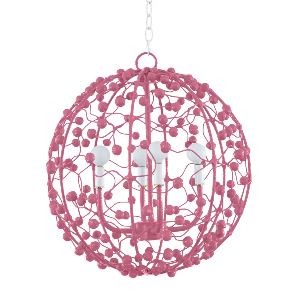 Whimsical Sphere Chandelier in Pink